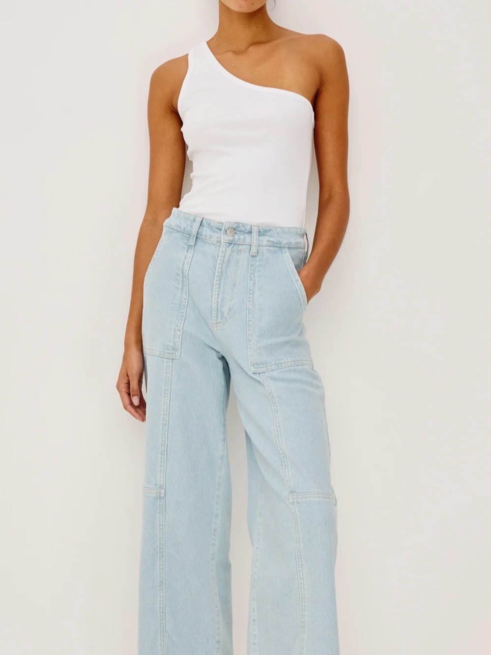 Rails The Getty Crop High Rise Wide Leg in Oceanview NWT Size 27 (6)